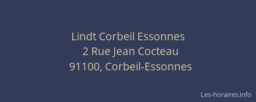 Lindt Corbeil Essonnes