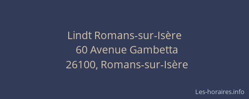 Lindt Romans-sur-Is&egrave;re