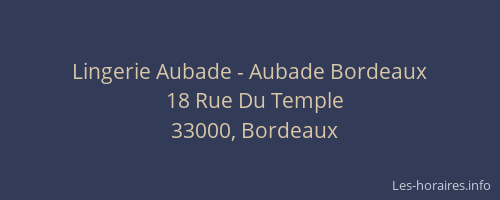 Lingerie Aubade - Aubade Bordeaux