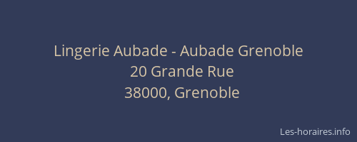 Lingerie Aubade - Aubade Grenoble
