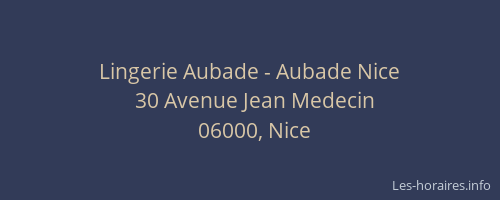 Lingerie Aubade - Aubade Nice