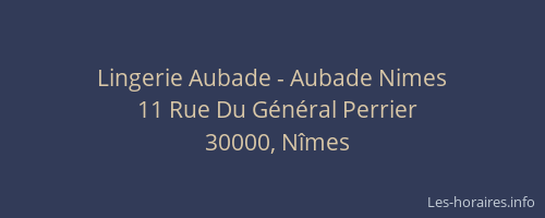 Lingerie Aubade - Aubade Nimes