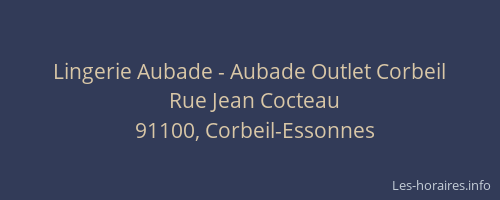 Lingerie Aubade - Aubade Outlet Corbeil