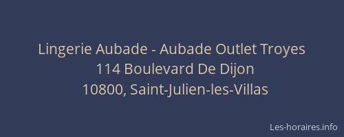 Lingerie Aubade - Aubade Outlet Troyes