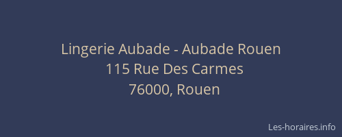 Lingerie Aubade - Aubade Rouen
