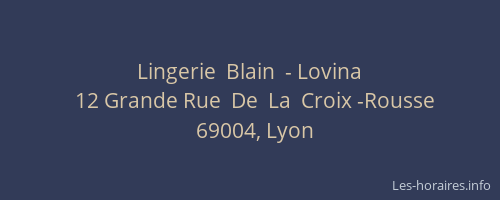 Lingerie  Blain  - Lovina