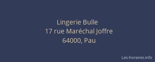 Lingerie Bulle