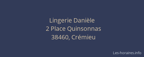 Lingerie Danièle