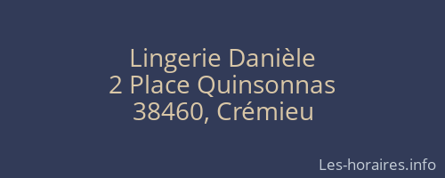 Lingerie Danièle