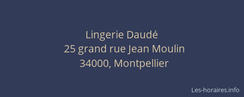 Lingerie Daudé