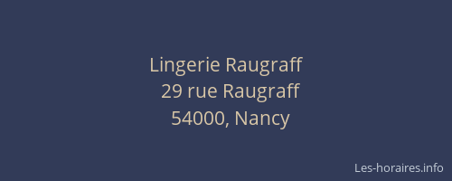 Lingerie Raugraff