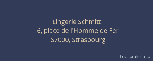 Lingerie Schmitt