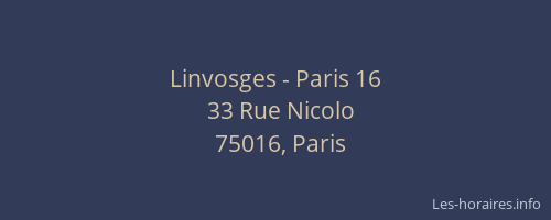 Linvosges - Paris 16