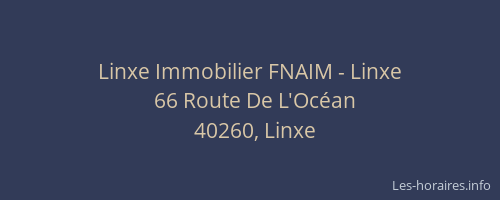 Linxe Immobilier FNAIM - Linxe