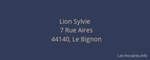 Lion Sylvie