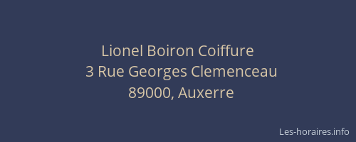 Lionel Boiron Coiffure