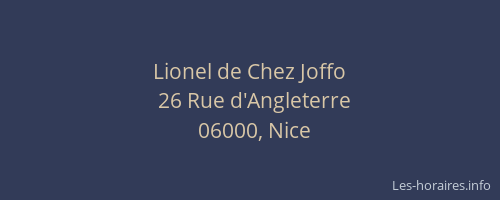 Lionel de Chez Joffo
