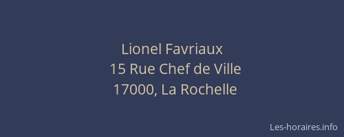 Lionel Favriaux