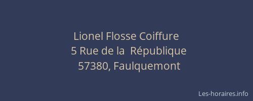 Lionel Flosse Coiffure
