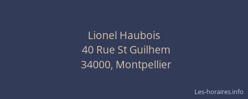 Lionel Haubois