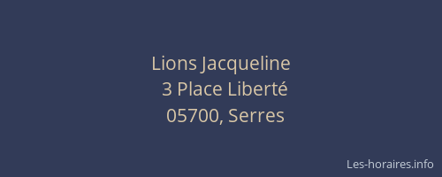 Lions Jacqueline