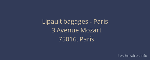 Lipault bagages - Paris