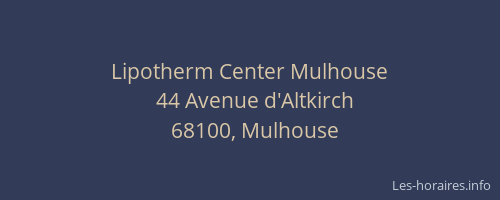 Lipotherm Center Mulhouse