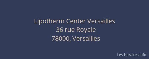 Lipotherm Center Versailles
