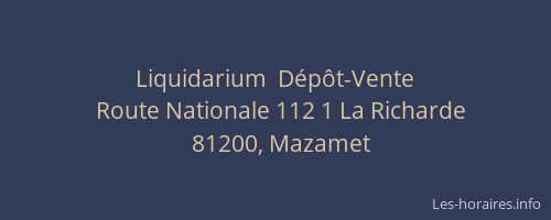 Liquidarium  Dépôt-Vente