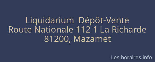 Liquidarium  Dépôt-Vente
