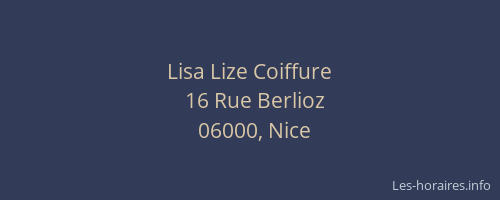 Lisa Lize Coiffure