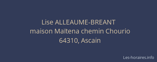Lise ALLEAUME-BREANT
