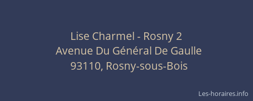 Lise Charmel - Rosny 2
