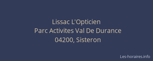 Lissac L'Opticien