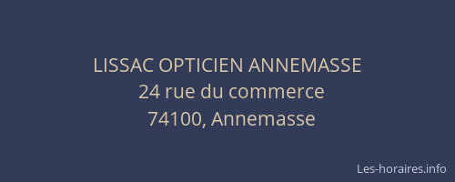 LISSAC OPTICIEN ANNEMASSE