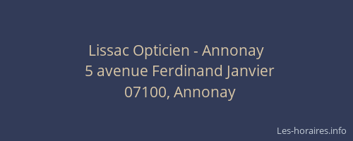 Lissac Opticien - Annonay