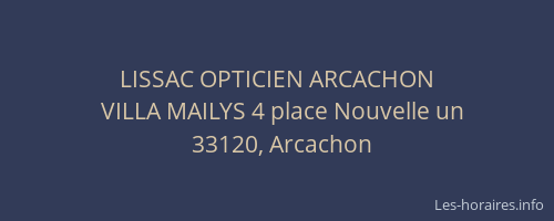 LISSAC OPTICIEN ARCACHON