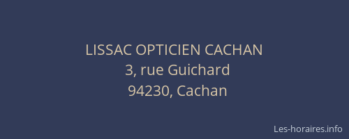 LISSAC OPTICIEN CACHAN