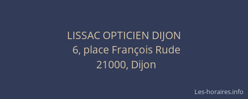 LISSAC OPTICIEN DIJON