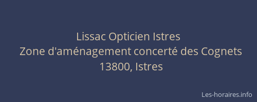 Lissac Opticien Istres