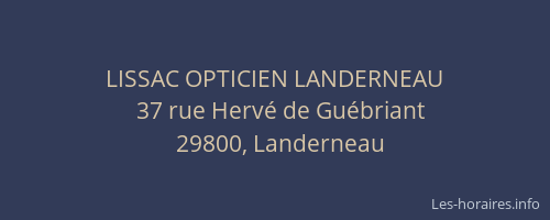 LISSAC OPTICIEN LANDERNEAU