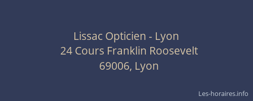 Lissac Opticien - Lyon