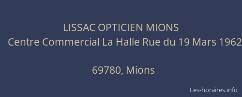 LISSAC OPTICIEN MIONS