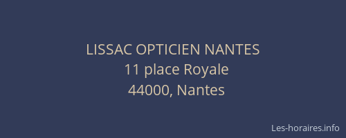 LISSAC OPTICIEN NANTES