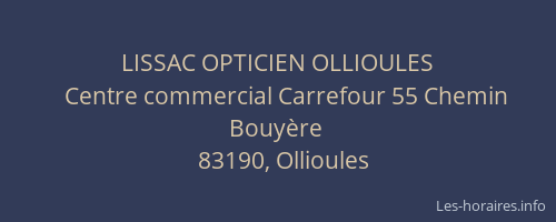 LISSAC OPTICIEN OLLIOULES