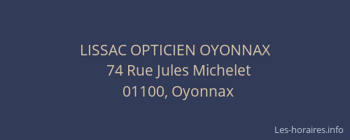 LISSAC OPTICIEN OYONNAX