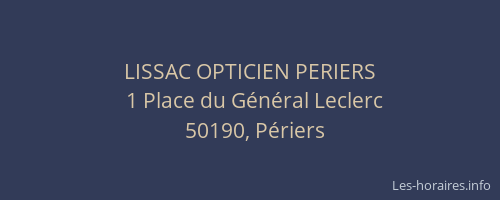 LISSAC OPTICIEN PERIERS