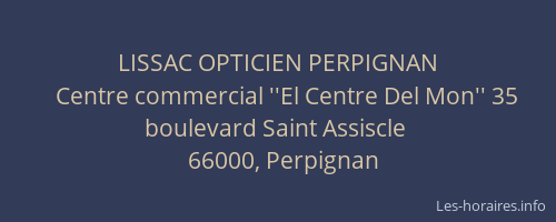 LISSAC OPTICIEN PERPIGNAN