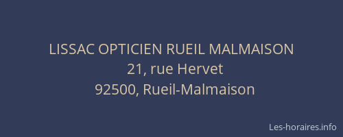 LISSAC OPTICIEN RUEIL MALMAISON