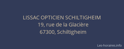 LISSAC OPTICIEN SCHILTIGHEIM
